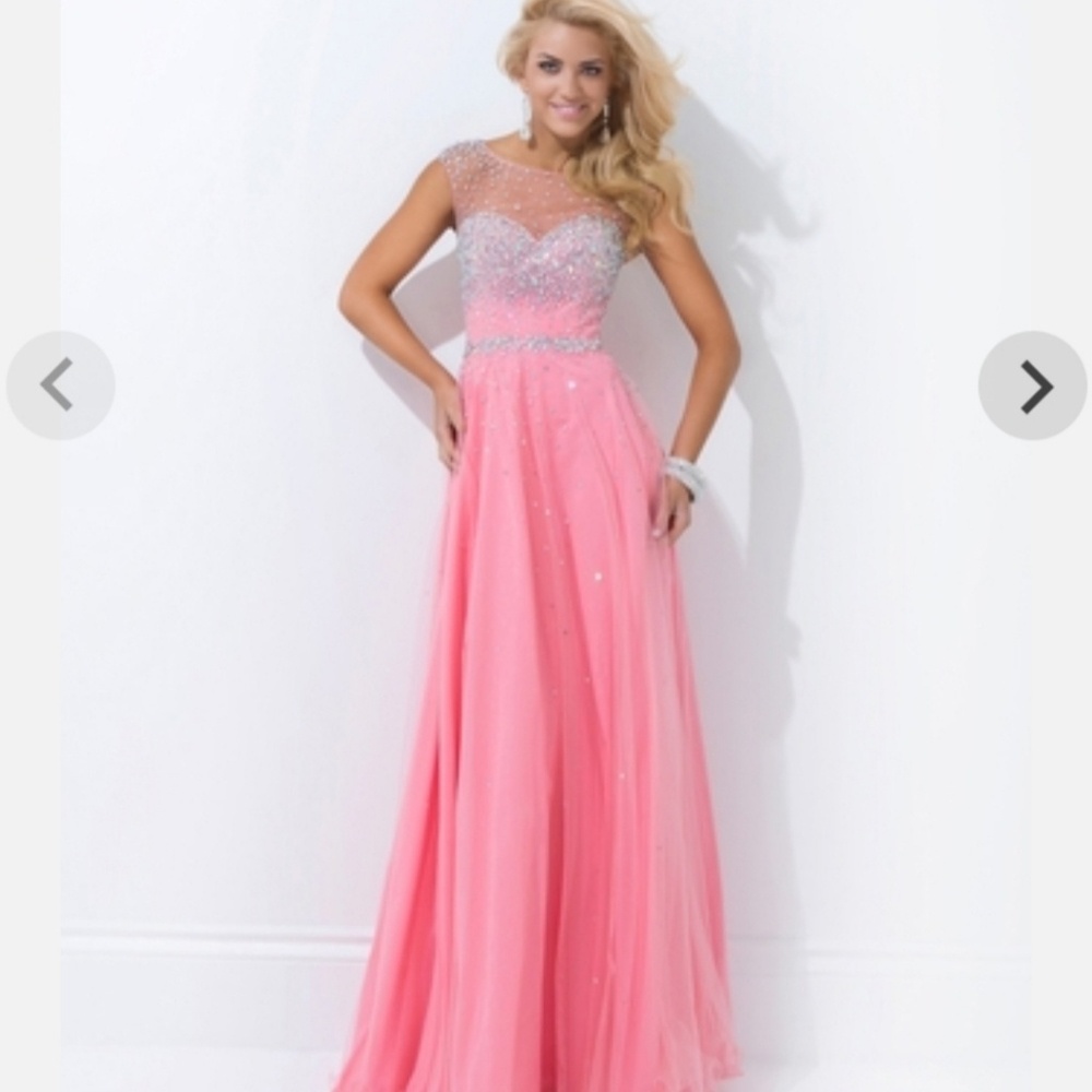 TONY BOWLS Le Gala Light Pink Prom Dress